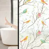 Stickers de fenêtre Film d'intimité Film d'oiseau auto-adhésif décalcomanies givrées pour anti uv décoratif statique accrochée à la maison douche de salle de bain