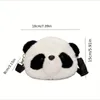 Sac en peluche crossbody sac panda sac à dos un épaule portefeuille diagonale animaux en peluche jouet bourse gamme d'enfants cadeaux d'anniversaire