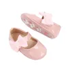 Citgeett Summer Baby Girls Girls mignon Soft Sole Bowknot Pu Leather Flats Chaussures First Walkers Chaussures d'automne de printemps sans glissement