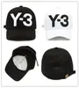 Hochwertige neue Y3 Dad Hut Big Bold Sticked Logo Baseball Cap Verstellbarer Strapphüte Y3 Bone Snapback Visor Gorras Cap2947065