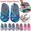 Chaussures d'eau pour nourrissons Sneakers de sport en eau Sneakers de plage Chaussures nageantes Aqua Barefoot Chaussures pour garçons Girl Soft Surfing nage
