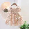 Mädchen Kurzarm Kleider Kleid Sommer Kinder Blumenbaby Prinzessin klein 240329