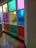 Оконные наклейки с цветной стеклянной пленкой однонаправленная прозрачная солнцезащитная затенение изолированная раздвижная раздвижная дверь украшен