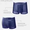 Sous-vêtements Mens Mens Mens Mens Mens Mens Sac Shorts Boîte de sous-vêtements Sous-vêtements Homme Calzoncillos Bamboo Hole en forme de Convoyeur en U de grande taille 5xl C240411