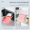 Dinnerwaren 1pc Sandwich Storage Box Silicon Lunch Hülle wiederverwendbare Mikrowellenbehälterboxen