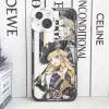 Genshin Impact Furina Charlotte Neuvillette Lyney Wriothesley Navia Case for iPhone 15 Pro Max 14 Plus 13 Mini 12 11ソフトカバー