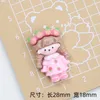 التماثيل الزخرفية 10pcs Kawaii Cartoon Fruit Girl Resin