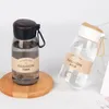Water Bottles Plastic Clear Bottle Fashion Leakproof Lightweight Mug 380ml High Temperature Resistent Travel Kettle