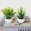 Kwiaty dekoracyjne 1/2/3PCS Symulacja roślina w pomieszczenia zielona małe bonsai sztuczne sztuczne rośliny podmiotowe sztuczne rośliny Faux trawa dom