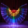 Rainbow Color LED Wings Adult Children Costume circus LED Light Lumin Luminous Costumes Party Show Isis Wings Dancewear