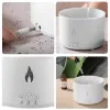 Flame Aromatherapy Air Humidifier Jellyfish Electric Aroma Diffuser Lava Volcano Design Spitting Circle Humidifier Home Decor