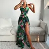 Gedrukte nieuwe sexy bikini driedelige set voor magere vakantie strand badpak vrouwen