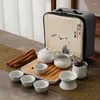 Teaware Sets Travel Ceramic Tea Set Tray Full Of Portable Storage Package Pot Cup