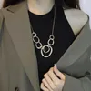 Anhänger Halsketten modische klassische übertriebene Annulus Goldene Geometrie Kreise für Frauen Pullover Halskettenkragen Halskettenschmuck Schmuck