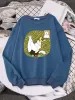 Dresses The Cat In The Video Shows Its Butt Women Hoody Daily Full Sleeve Sweatshirt Loose Comfortable Pullover Soft Crewneck Sportswear