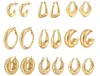 Hoopörhängen 2024 Minimalistisk rostfritt stål Twist Gold Hoops för flickor Små chunky cirkel Huggies Earring Female Party Jewels