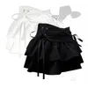 Blue Denim Pleated Skirt Bow Design Womens Aline Short في شورتات أمريكية حار الفتاة الكورية Sweet 240403