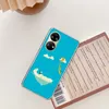 Lovely Penguin Polar Bear Phone Case For Huawei P50 Pro P40 P30 Lite P20 P10 Mate 40 Pro 30 20 Lite 10 Cover Shell Coque