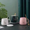 Tazze piatti di tazza di tazza riscaldatore a 55 gradi Ceramic tazza più calda USB Smart Termostatico riscaldamento Termine Coffee latte per il regalo di compleanno di Home Office