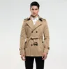 Men039S Trench Coats Fling Fashion Man Man Cloths Chaquetas Hombre Khaki Slim Fit Overcoat مصمم الأكمام الطويلة الربيع الخريف 5581489