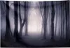 Mury Forest Tapestry Mur suspendu effrayant fantasme Foggy Forest Force Dark Fantasy Woods paysage décor gothique tapisserie