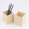 1/2/3 Grid Natural Pine Wood Pen Holder Desk Organizer Makeup Brush Small Sundries förvaringslåda Hemma Kontors Stationery Supplies