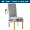Streç XL Boyutu PU Deri Yemek Sandalyesi Su Geçirmez Büyük Sandalye Slipcover Koruyucu Mobilya Kapağı 1/4/6/8 PCS Çıkarılabilir