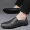 Casual schoenen herenloafers echte lederen mannen zachte klassieke bruiloft all-match mannelijke comfortabele zakelijke schoen