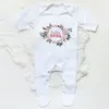 Hello 2024 Baby Sleepsuit Baby Babygrow Sleepsuit Newborn Coming Home Outfit Announcement Baby 2024 Bodysuit Boys Girls Clothes