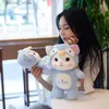 Doldurulmuş peluş hayvanlar güzel çizgi film kedi doldurulmuş hayvanlar peluş oyuncaklar kawaii yumuşak bebek giydirme zürafa kurbağa penguen dinozor çocuk plushie kızlar hediye l411