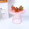 Assiettes 1pc Gold Cake Stand White Cupcake Tray Tools Home Decoration Table Table Décoration de fête Affichage de mariage