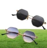 Okulary przeciwsłoneczne marka projektantka Man Kobieta metalowa moda Polygon Frame okulary przeciwsłoneczne Octagon lustro luksusowy vintage gafas de sol5508354