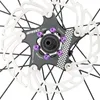 Iiipro 12st Cykelskivbroms rotor torxbultar t25 färgglada m5x10mm legering stålväg cykel mtb 6 nagel skivbromsfästningsskruvar