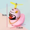 Bicycle Bell Daffy Pink Duck With Helmet Propeller Rubber Bike Accessories Motorbike Mtb Kids Bike Horn Light Duck Captain