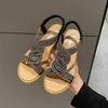 Topp Sandaler Heel Girl Summer Sandal Women Fashion Versatile Student Outwear Dress Fairy Roman Style Shoes Sandles Heels 240228