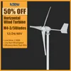 Éolienne de 8 kW 9kw Turbine 12V 24V 48V Générateur Low Start Wind Moulill Speed Olternative Energy 3blades avec contrôleur hybride MPPT