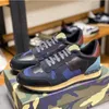 Luxury Mens Designer Casual Shoe Valentine chaussures Rockrunner Camouflage Fashion Blue Black Mesh Tabill