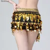 Femmes de danse accessoires Sequins Waistbank Transparent Yarn perles franges Belly Dance Beltes Hip Scarf pour les filles