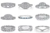 Eheringe Silber Engagement für Damen Kubikzirkonia 925 Sterling Lover Ehepaar Ring Ehe Frau Memorial Day Schmuckgeschenke 6776568