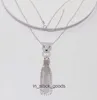 Collier de concepteur haut de gamme Carter pour femmes en argent sterling en argent léopard collier filel polyvalent chaîne de conception de style féminin original 1: 1 avec logo réel