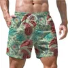 Męskie szorty 3D wydrukowane z geometrycznymi liniami spodniami plażowymi prowadzą. Trend mody Zaawansowane tkaniny są wygodne i miękkie