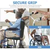 Stoelbedekkingen Grip Non-Slip Walker Cover Dagelijks gebruik rolstoel polyester pad slijtage Black handgrepen