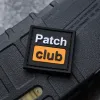 Mini quadrado 3*3cm Patch Club 3d PVC Letter Borth Bisturges Tactical Combat Applique para mochila Decorar