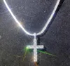 Lśniące kamienie diamentowe wisiorki naszyjnik biżuteria platyna platana mężczyźni kobiety kochanek dar para biżuterii religijnej7578336