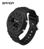 Relojes para hombres informales de Sanda 50m Reloj de cuarzo deportivo impermeable para el reloj de pulsera masculino Digital G Style Shock Relogio Masculino 2205216960085