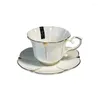 Cups Saucers European Simple Retro Coffee Cup And Saucer English Afternoon Tea Bone China White Home Teacup Set