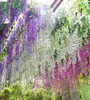 Flores artificiais românticas Simulação Wisteria Vine Decorações de casamento Long Plant Bouquet Room Garden Garden Bridal Acessórios 1992672