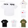 24SS Men's Tees & Polos Luxury Designer Men's T-shirt Women's Summer Alphabet Print Fashion Palm Top Breathable Casual Beach Wear Short Sleeve Crew Neck