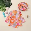 Ewodos 0-24 mois pour bébé nouveau-né les filles de maillots de bain solaire d'été Summer à manches longues à manches longues / coquilles