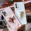 Gold Diamond Heart Mirror Phone Case för Motorola Moto G53 Soft Silicone TPU Cover Moto G73 53 G13 G23 E13 E32 60S 30S 30